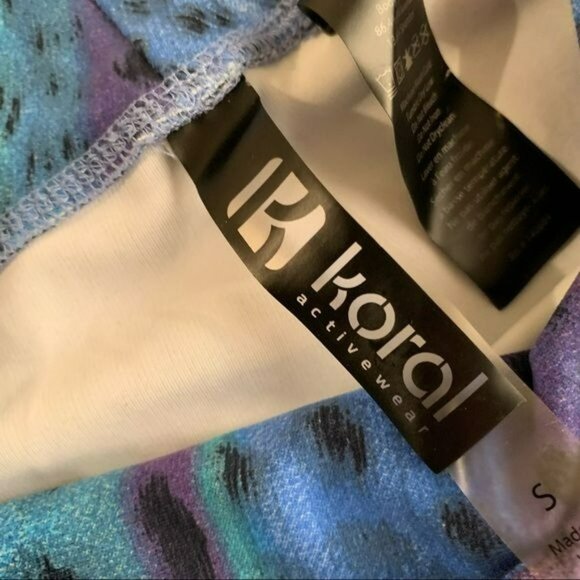 Koral active wear womens size small leopard print workout leggings in blue - Picture 5 of 9